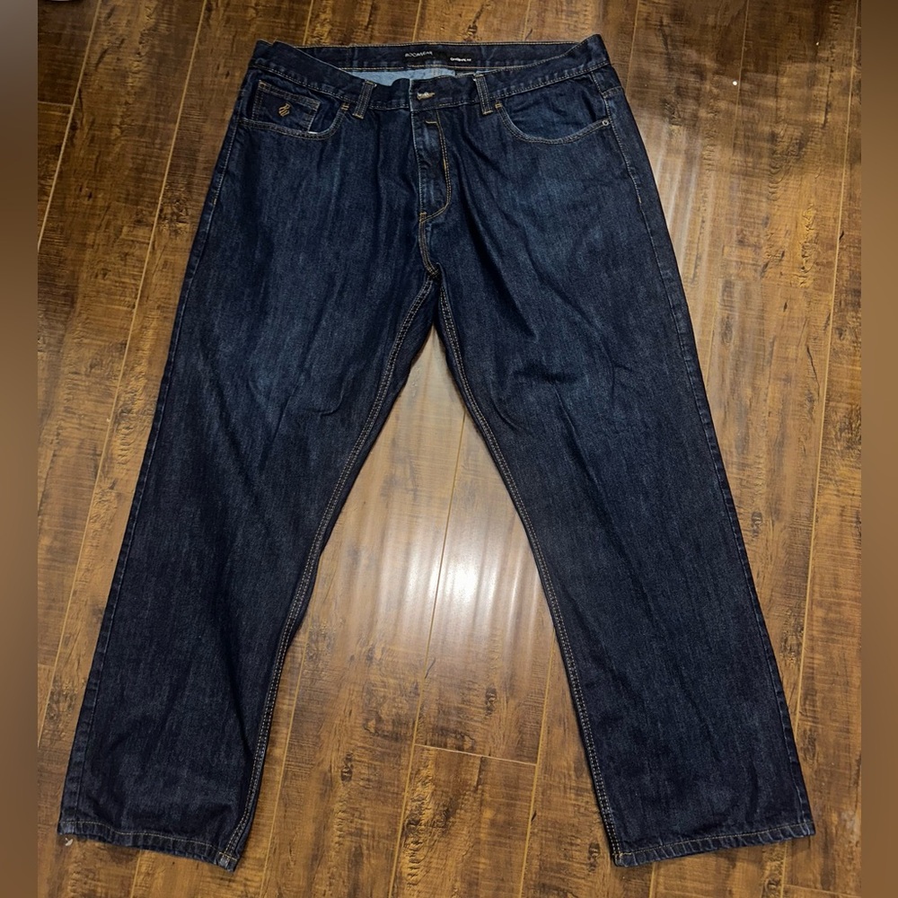 Rocawear Men's Deep Indigo Relaxed Jeans